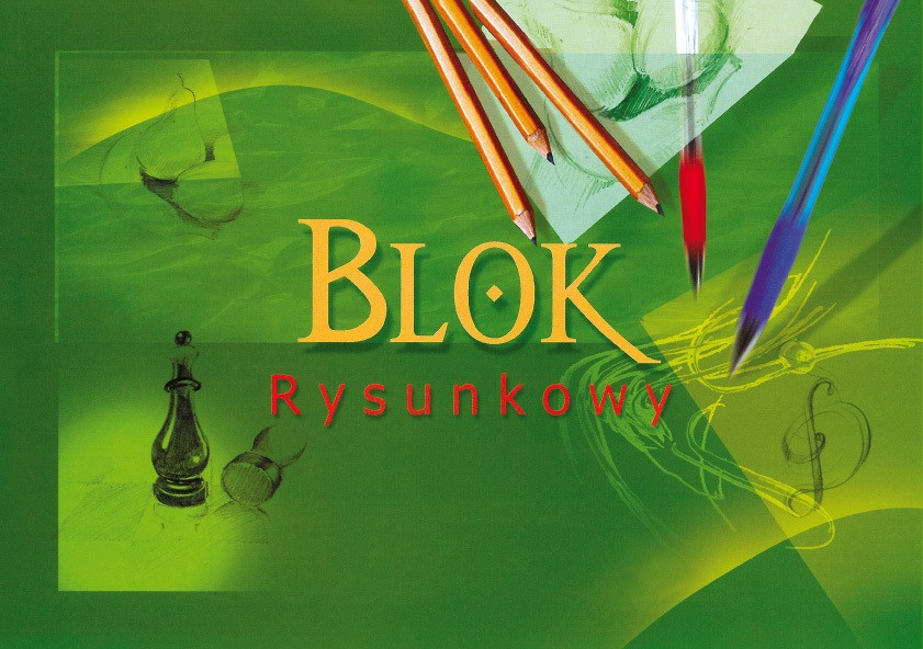 Blok rysunkowy A4 20k. biały Kreska